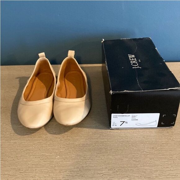 J. Crew Tan Leather Ballet Flats Size 7.5 - Picture 3 of 7